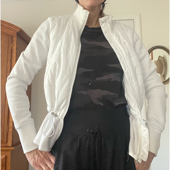 ATHLETA ZIP SWEATSHIRT DRAWSTRING WAIST PUFFER LONG SLEEVE JACKET - Picture 2 of 5